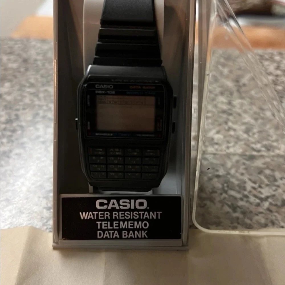 Casio DBX-102 Black Data Bank Digital Watch
